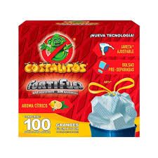 Bolsa para Basura Costalitos Fortiflex Grandes Aroma Cítricos 100 Piezas