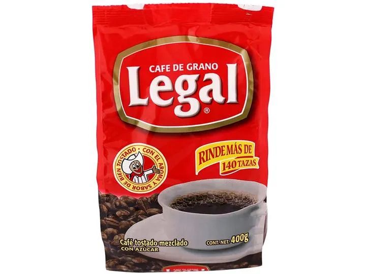 Café Legal molido en grano con azúcar 400 g