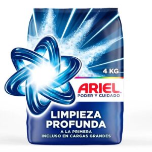 Detergente en Polvo Ariel Limpieza Profunda a la Primera Polvo Ultra Fino 4 kg