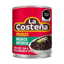 Frijoles negros La Costeña enteros 560 g