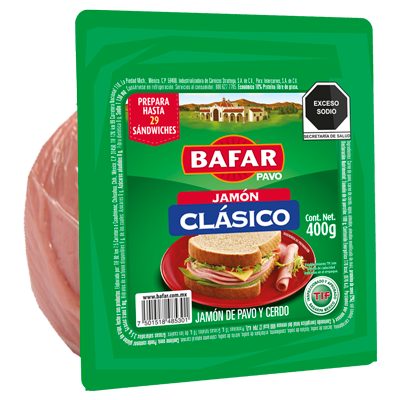Jamón de pavo Bafar 400 g