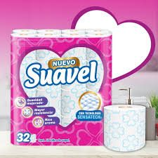 Papel higiénico Suavel 32 rollos de 200 hojas dobles c/u
