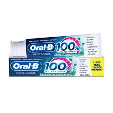 Pasta Dental Oral-B Protección 100% de tu Boca* Cuidada, 1 Unidad de 140 ml