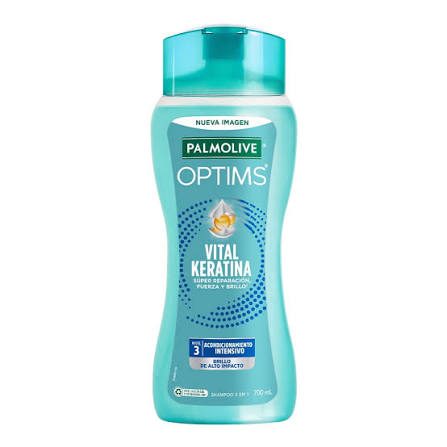 Shampoo Palmolive Optims Luminous Repair Fórmula con Vital Keratina 700 ml