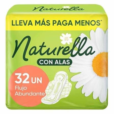 Toallas Femeninas Naturella Con Alas 32 pzas