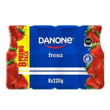 Yoghurt bebible Danone fresa 8 pzas de 220 g c/u